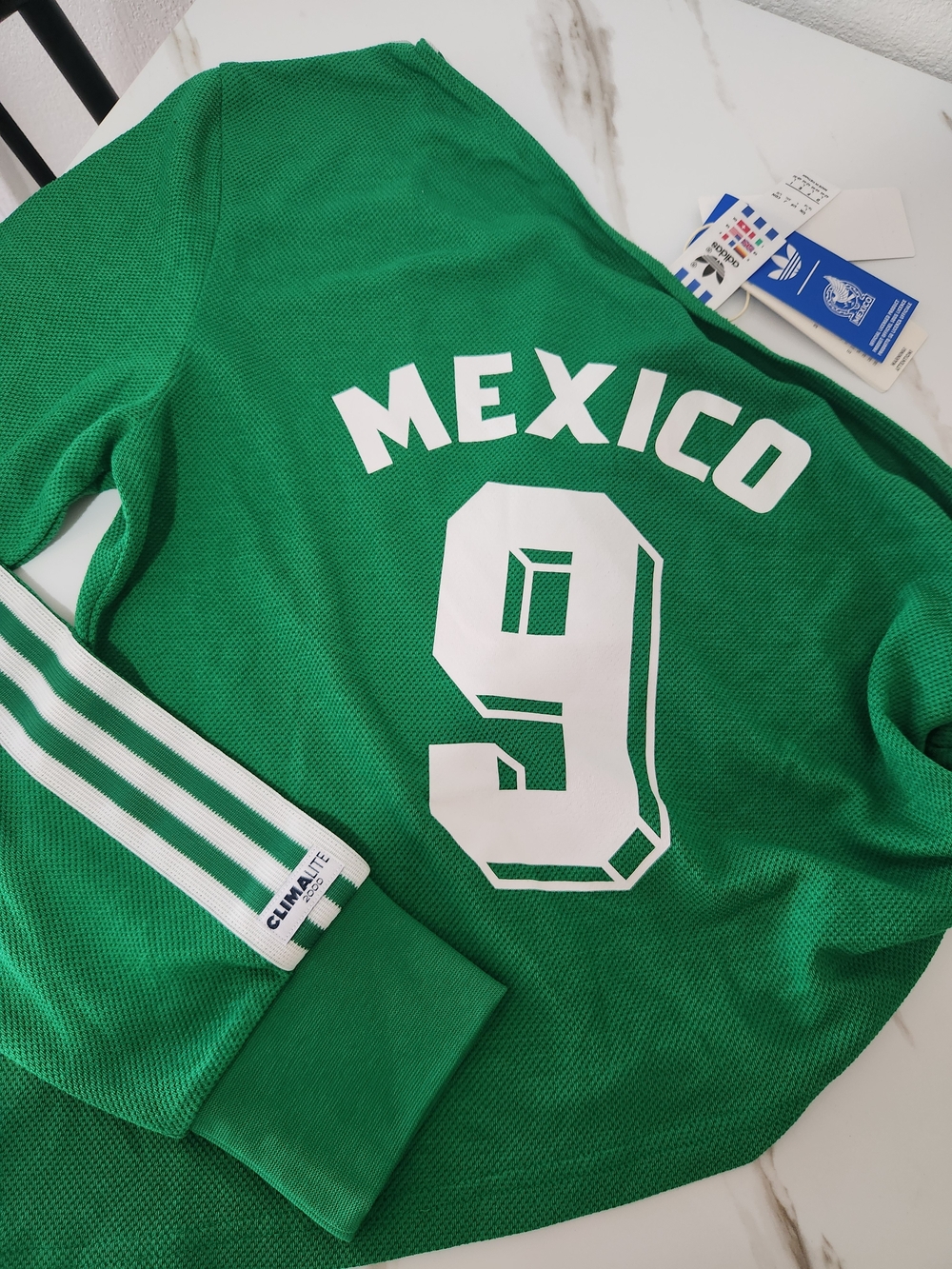 adidas Women's One-Shoulder Mexico BB Jersey - Green - Picture 7 of 7